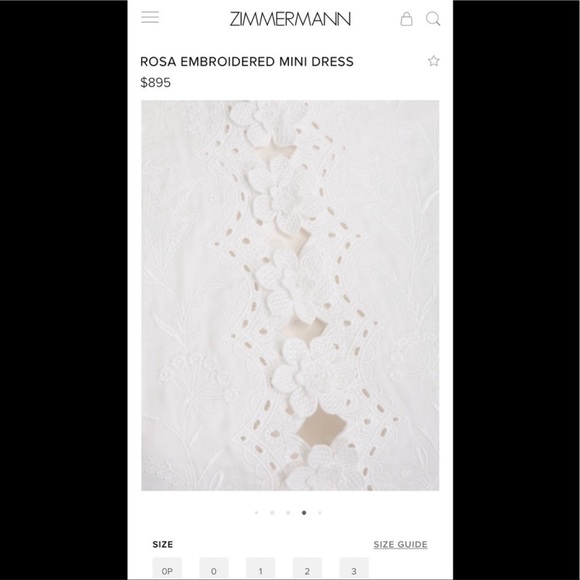 2022 ZIMMERMAN ROSA Embroidered Dress - Picture 10 of 10